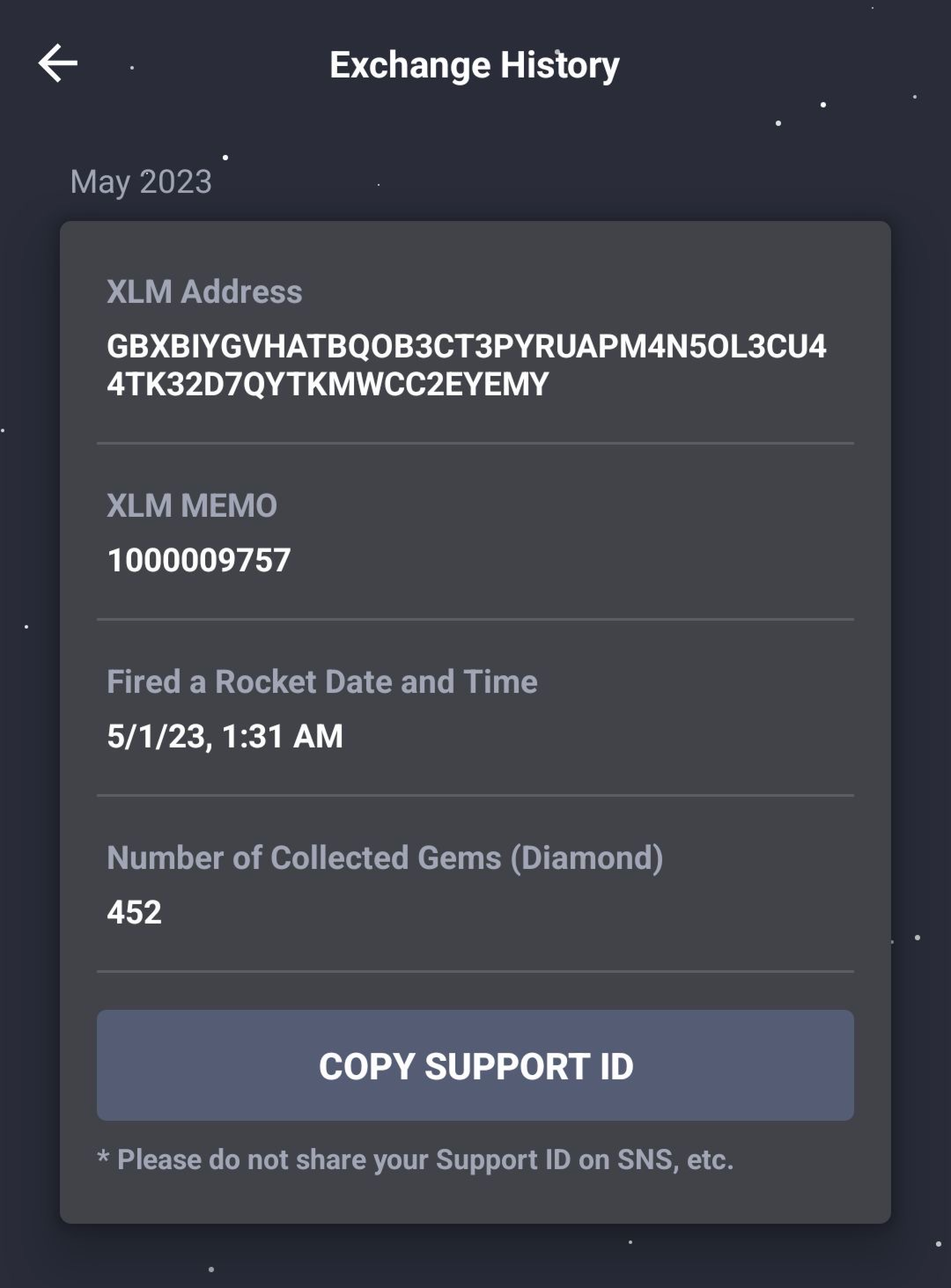 Exchange History